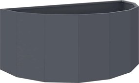 vidaXL Γλάστρα Ανθρακί 90 x 45 x 35 cm Ατσάλι