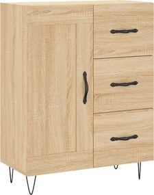 vidaXL Ντουλάπι Sonoma δρυς 69,5 x 34 x 180 εκ. από Επεξεργασμένο Ξύλο