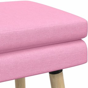 vidaXL Διπλή Επίστρωση Πάγκος Ροζ 110 x 40 x 47 εκ. Ύφασμα