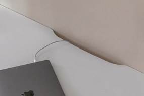 Μοντέρνο γραφείο με βιβλιοθήκη για σπίτι και γραφείο λευκό/δρυς 140x60x160 cm