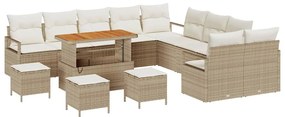 vidaXL Σετ Καναπέ Κήπου 14 pcs Μπεζ, Κρέμα 110 x 55 x 71 εκ