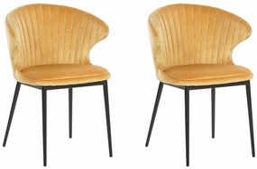 Καρέκλα Berwyn 1617, Μαύρο, Κίτρινο, 81x59x50cm, 9 kg, Ταπισερί, Μεταλλικά | Epipla1.gr