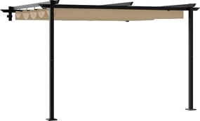 vidaXL Κιόσκι Taupe 300 x 300 x 200 cm Πολυεστέρας