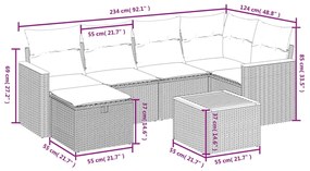 ΚΑΝΑΠΕΣ ΣΕΤ 7 ΤΕΜΑΧΙΩΝ ΜΑΥΡΟ ΣΥΝΘΕΤΙΚΟ ΡΑΤΑΝ ΜΕ ΜΑΞΙΛΑΡΙΑ 3265305