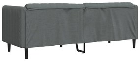 vidaXL Καναπές Τριθέσιος Σκούρο Γκρι Υφασμάτινος