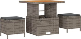vidaXL Σετ Καναπέ Κήπου 9 pcs Γκρι συνθετικό ρατάν