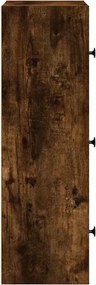vidaXL Βιβλιοθήκη Καπνιστή Δρυς 40x24x77 εκ. από Επεξεργασμένο Ξύλο
