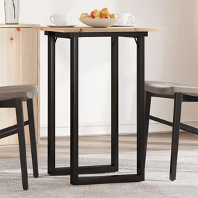 vidaXL Τραπέζι Τραπεζαρίας Πλαίσιο Ο50x50x75εκ Μασίφ Πεύκο/Ατσάλι
