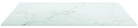 vidaXL Επιφάνεια Τραπεζιού Λευκή 60x60εκ 6 χιλ Ψημ. Γυαλί Μαρμ. Σχέδιο