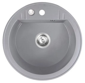 Νεροχύτης κουζίνας γκρι DRGM1/51GA FERRO Ø51cm (Κατόπιν παραγγελίας 30 ημέρες) - DRGM1.51GA