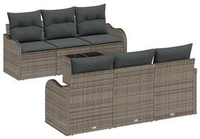 vidaXL Σετ Καναπέ Κήπου με μαξιλάρι 7 pcs Γκρι 55 x 55 x 37 εκ