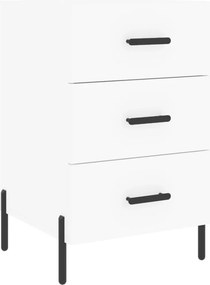 vidaXL Κομοδίνο Λευκό 40 x 40 x 66 εκ. από Επεξεργασμένο Ξύλο