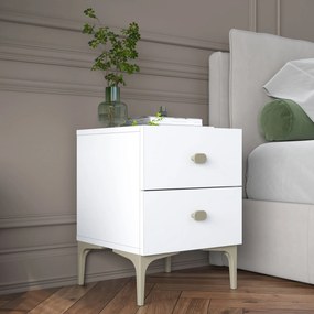 Κομοδίνο Λευκό BROMIL 39.6x37.5x53.7