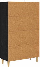 vidaXL Highboard Μαύρη Δρυς 70 x 31 x 115 εκ Επεξεργασμένο Ξύλο