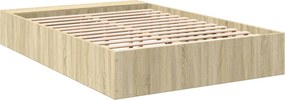 vidaXL Πλαίσιο Κρεβατιού Sonoma Δρυς 120x190 εκ. Επεξεργασμένο Ξύλο
