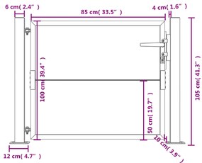 ΠΥΛΗ ΚΗΠΟΥ 105 X 105 ΕΚ. ΑΠΟ ΑΤΣΑΛΙ CORTEN 153203