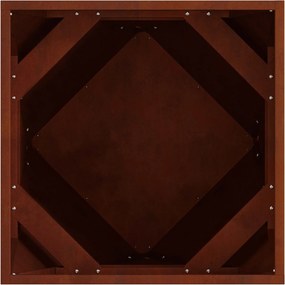 vidaXL Γλάστρα 2 τμχ. Σκ rusty 50 x 50 x 50 cm