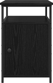 vidaXL Κομοδίνο Μαύρη δρυς Επεξεργασμένο ξύλο