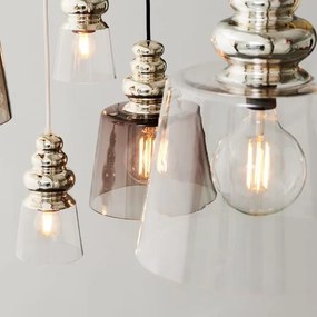 Κρεμαστό Φωτιστικό Pollish Ø20cm Φιμέ