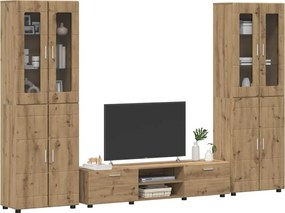 vidaXL Σετ επίπλου τηλεόρασης FLORIN 3 pcs Artisan Oak
