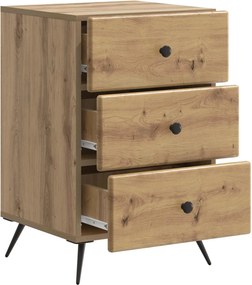 vidaXL Κομοδίνο Artisan Δρυς 43 x 41 x 66,5 εκ. Επεξεργασμένο Ξύλο