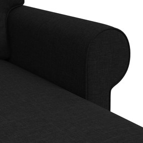 vidaXL Καναπές Μαύρο 215 x 138 x 80 εκ ύφασμα