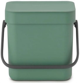 Brabantia Sort&Go κάδος χωριστής συλλογής 1003229, 3 l, Χειρολαβή, Επιτοίχιος, Σκούρο πράσινο
