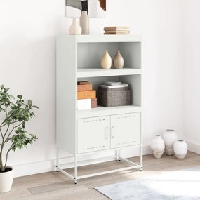vidaXL Ραφιέρα Λευκή 68,5x38,5x123,5 εκ. από Ατσάλι