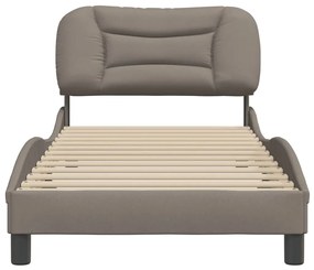 vidaXL Σκελετός Κρεβατιού Χωρίς Στρώμα Taupe 80x200 εκ. Υφασμάτινο