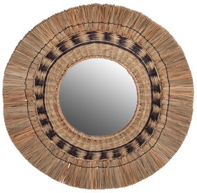 ΚΑΘΡΕΠΤΗΣ ΤΟΙΧΟΥ HM7834 ΜΕ ΠΛΕΚΤΟ ΠΛΑΙΣΙΟ MENDONG GRASS Φ70εκ ΣΕ ΜΑΥΡΟ & ΦΥΣΙΚΟ