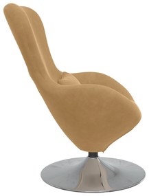 vidaXL Πολυθρόνα Αυγού Brown Βελούδο