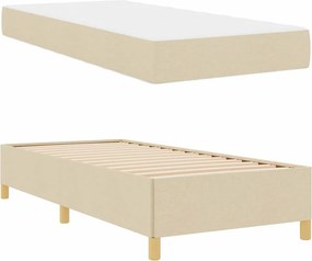 vidaXL Σκελετός Κρεβατιού Κρεμ 80 x 200 cm ύφασμα