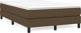 vidaXL Κρεβάτι Boxspring με Στρώμα Σκούρο Καφέ 120x200 εκ. Υφασμάτινο