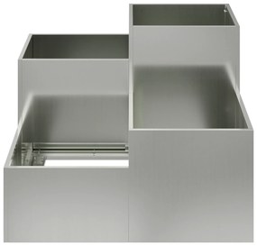 vidaXL Γλάστρα Κήπου 80x80x60 εκ Ανοξείδωτο Χάλυβα