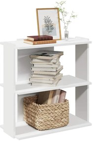 vidaXL Βιβλιοθήκη 3 επιπέδων Λευκό 60x30x60 cm Ξύλινη κατασκευή