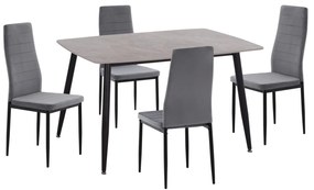 ΣΕΤ ΤΡΑΠΕΖΑΡΙΑΣ 5ΤΜΧ RAVEN HM21224.03 ΚΕΡΑΜΙΚΟ TOP ΓΚΡΙ ΜΑΡΜΑΡΟ--ΒΕΛΟΥΔΟ ΓΚΡΙ