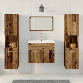 vidaXL Σετ Επίπλων Μπάνιου 4 pcs Παλιό Ξύλο Επεξεργασμένο ξύλο