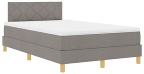 vidaXL Κρεβάτι Ελατηρίου με Στρώμα Ταπουμε 120x200 εκ. Ύφασμα