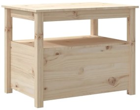 Τραπεζάκι Σαλονιού Γκρι 71x49x55 εκ. από Μασίφ Ξύλο Πεύκου - Καφέ