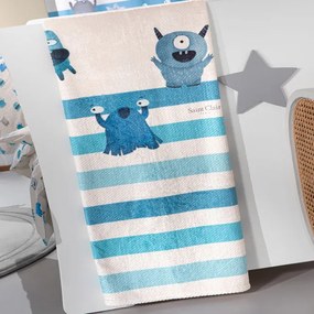 Κουβέρτα Fleece Μονή (160x220) Saint Clair Ultra Soft Monsters Blue