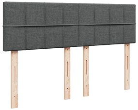 ΚΡΕΒΑΤΙ BOXSPRING ΜΕ ΣΤΡΩΜΑ ΣΚΟΥΡΟ ΓΚΡΙ 140X190 ΕΚ. ΥΦΑΣΜΑΤΙΝΟ 3287452