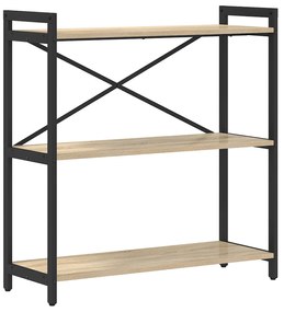 vidaXL Βιβλιοθήκη Sonoma Δρυς 80 x 30 x 83 εκ Μοριοσανίδα