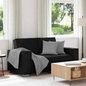 vidaXL Πολυθρόνα-καναπές με μαξιλάρι Μαύρο 160 x 78 x 84 εκ. Δερματίνη