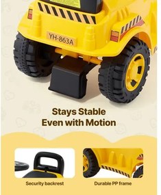 VEVOR Ride On Push Car 25 kg Excavator Push Car with Under-seat Storage