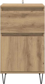 vidaXL Πλαϊνό γραφείο artisan δρυς 35 x 40 x 70 εκ. Επεξεργασμένο ξύλο