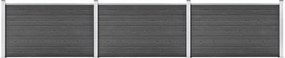 vidaXL Σετ Πάνελ Περίφραξης Μαύρο 526 x 105 εκ. από WPC