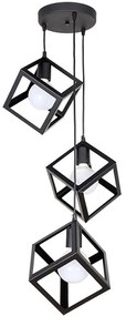 Φωτιστικό Οροφής Thora 0189397 22x22x70cm 3xE27 60W Black Megapap Metal