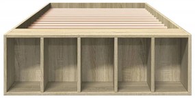 vidaXL Πλαίσιο Κρεβατιού Sonoma Δρυς 90x200 εκ. Επεξεργασμένο Ξύλο