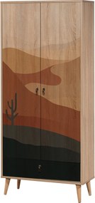Διφυλλη Ντουλαπα Πολυχρωμη CITY DESERT 45x80x190