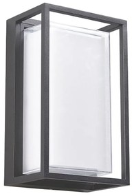 Φωτιστικό Τοίχου - Απλίκα Nikao 4321900 LED 15W 3000K 781Lm 14,5x24,5cm Dark Grey Viokef
